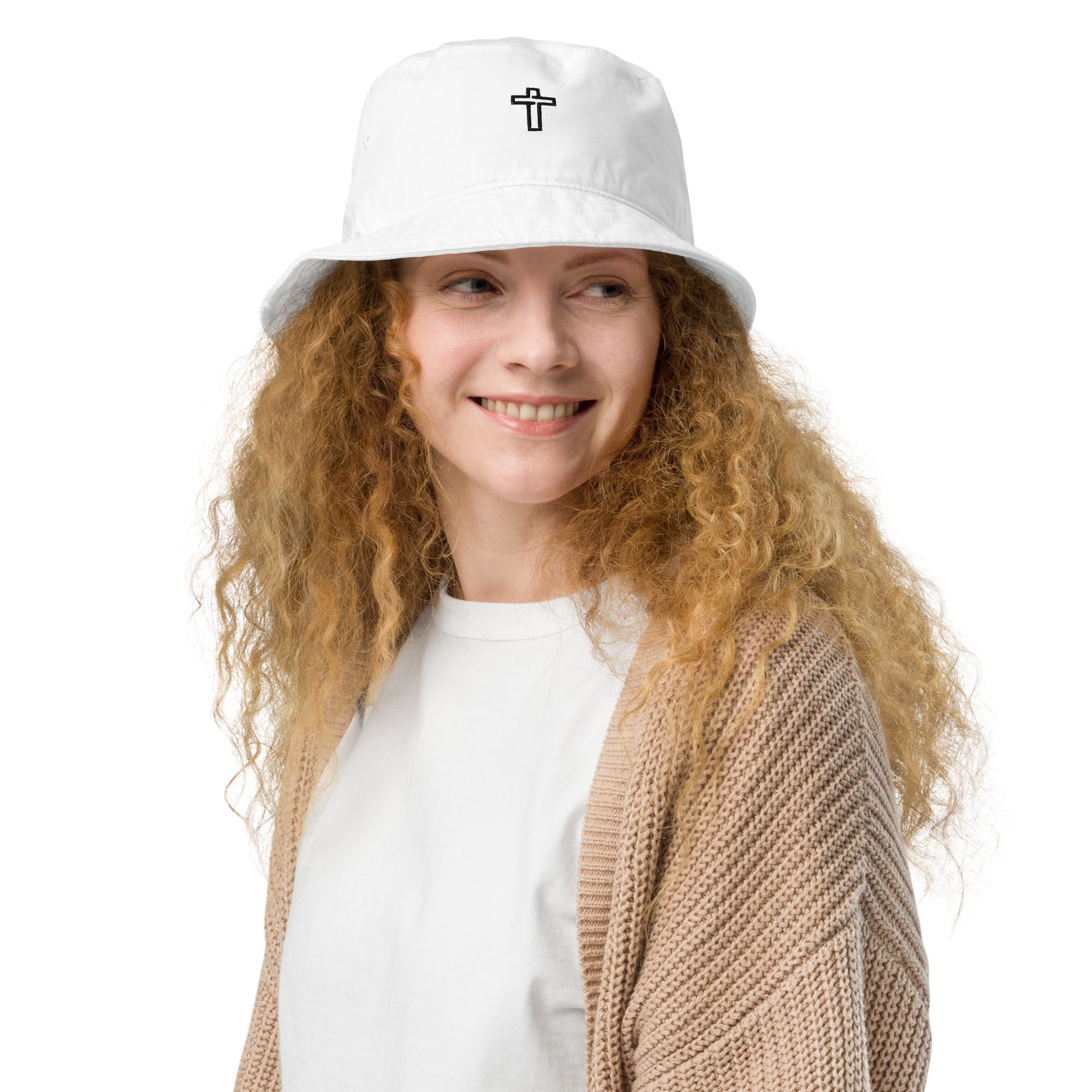 Organic bucket hat New Testament Cross